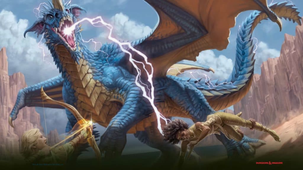 DnD source books - a bluedragon breathes lightning