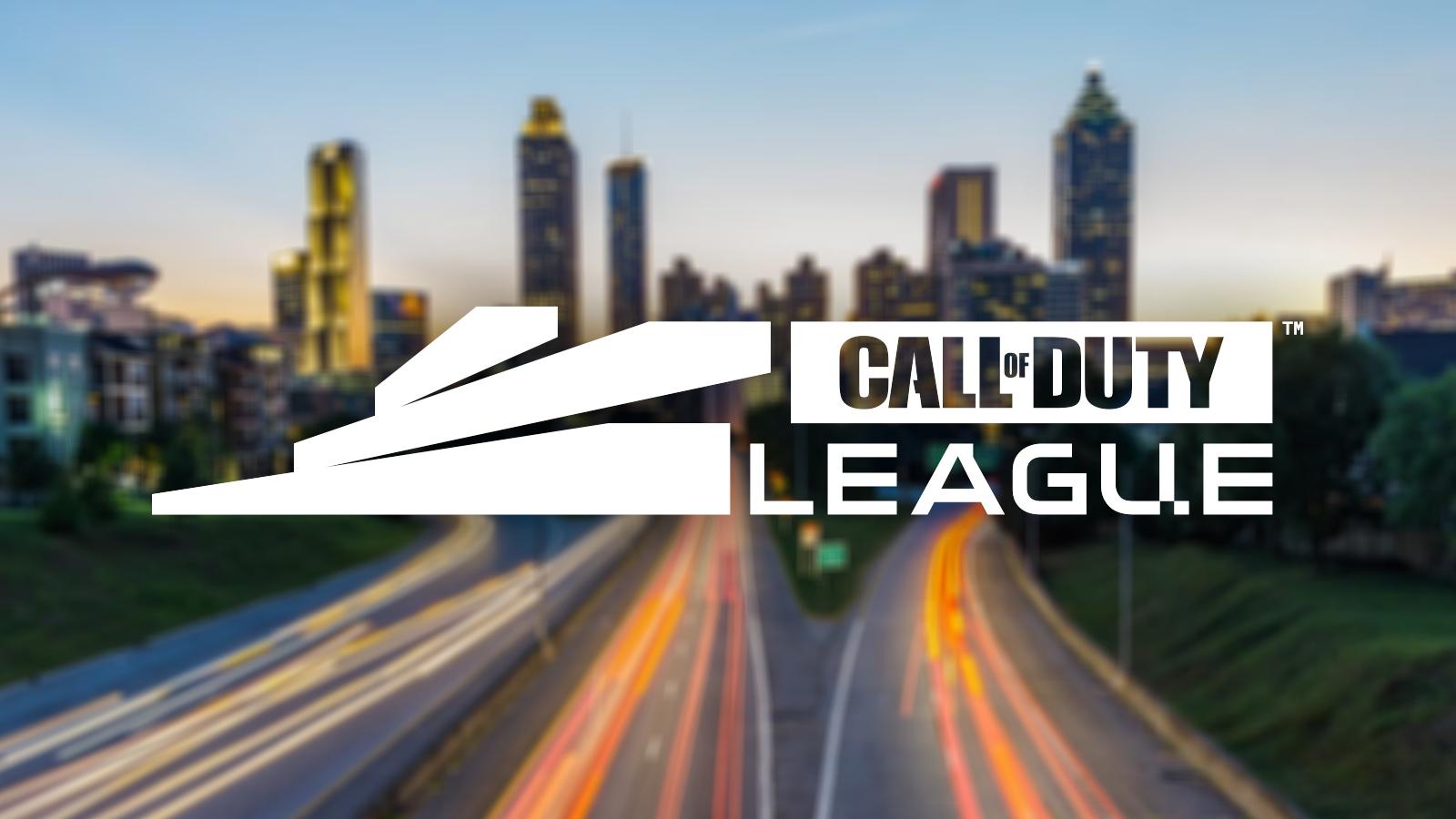 Call of Duty League logo with Atlanta skyline in background