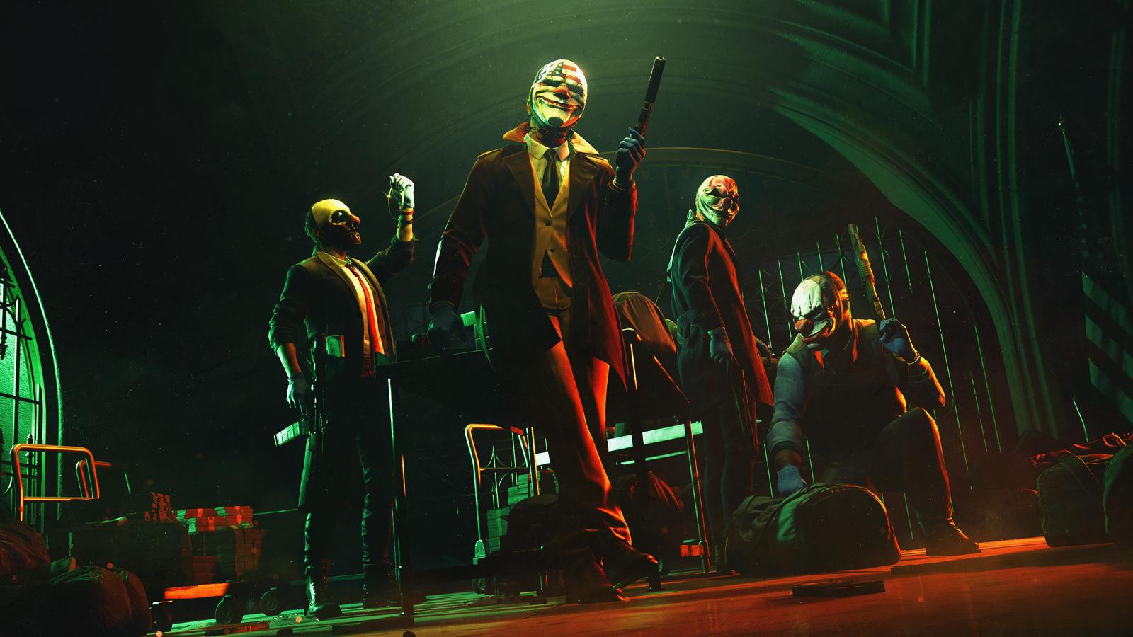 Payday 3 key art featuring four of the main characters