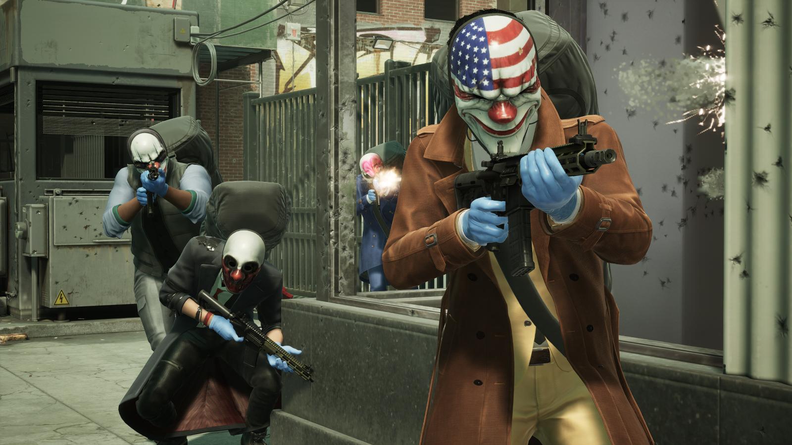Screenshot of three players in Payday 3