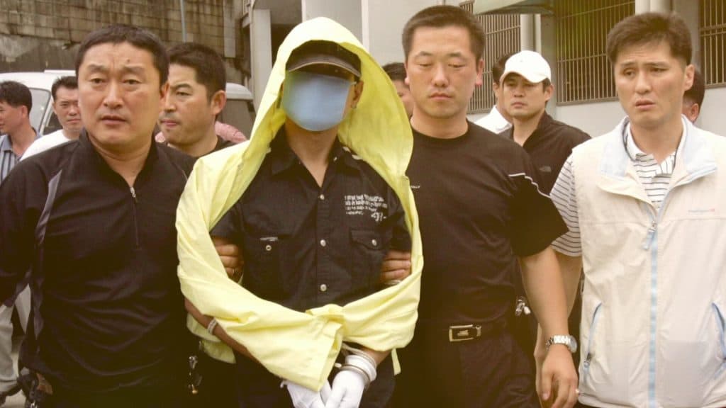 South Korean killer Yoo Young-chul during his arrest