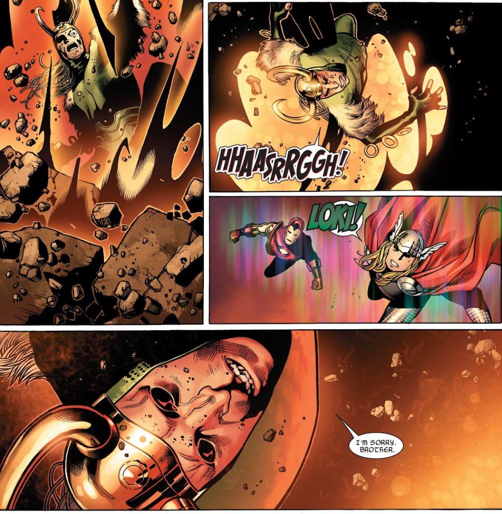 Loki dies during the Siege on Asgard
