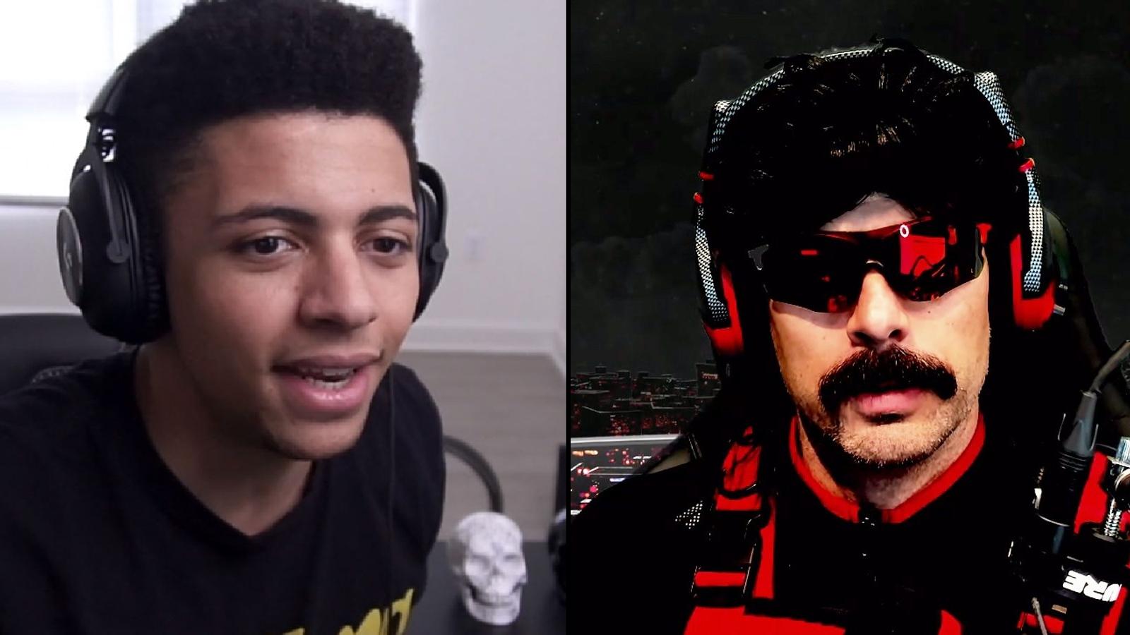 Myth and Dr Disrespect side by side streaming images