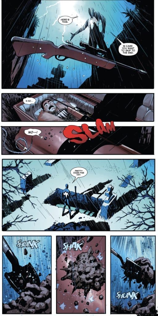 Spider-Man buries Kraven the Hunter