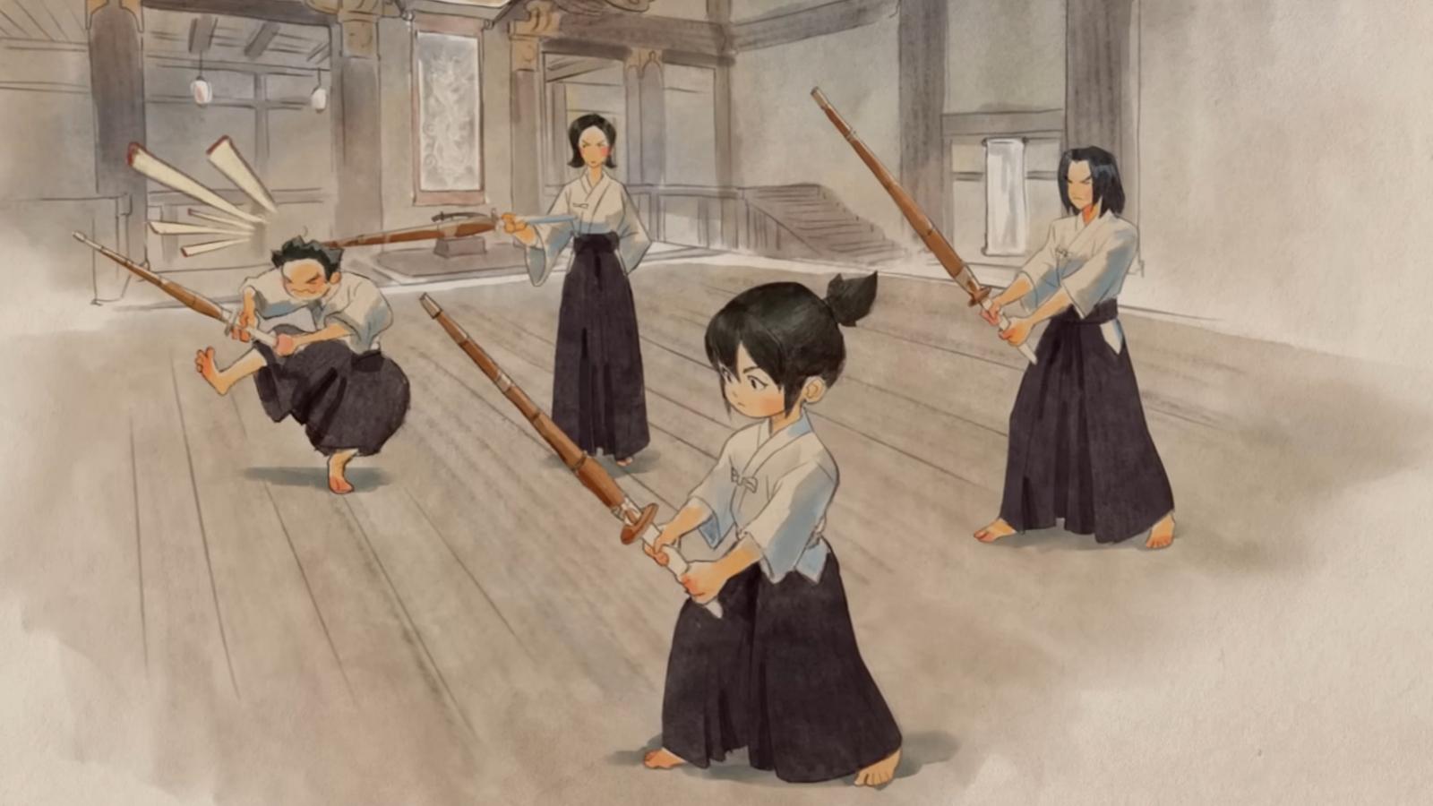 Genji, Hanzo and Kiriko in training