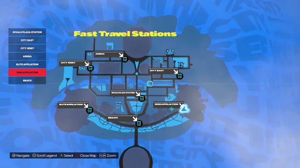 Fast travel locations in NBA 2K24