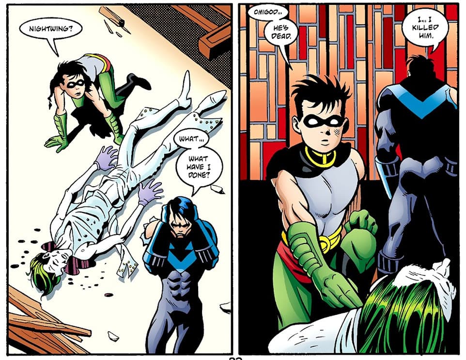 Nightwing beats Joker to death