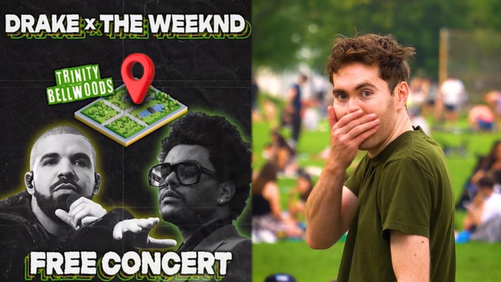 TikToker tricks fans into showing up for fake Drake and The Weeknd concert
