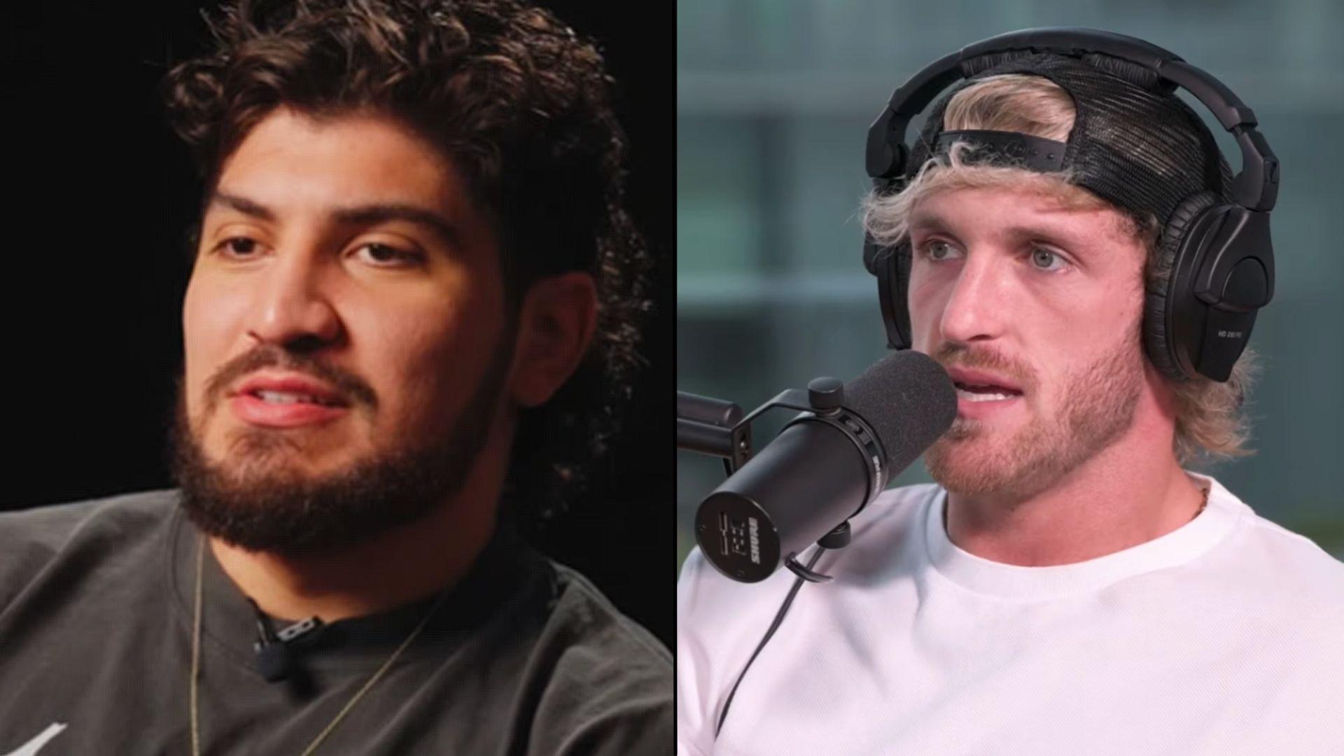 Dillon Danis and Logan Paul side-by-side looking at camera