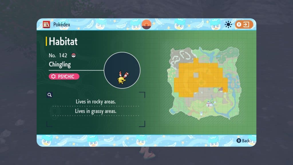 Chingling Pokemon Scarlet and Violet location