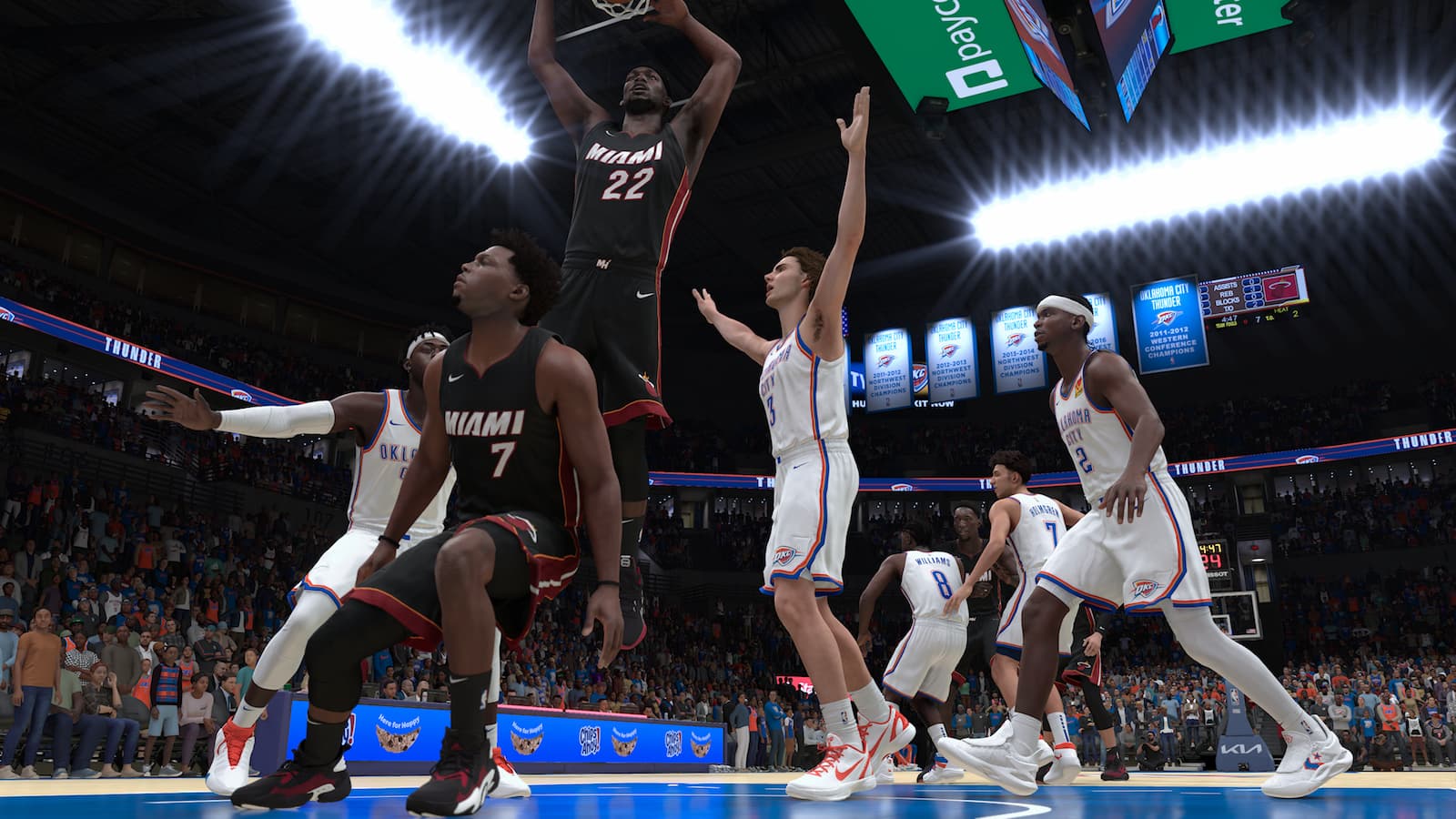 Jimmy Butler dunking in NBA 2K24
