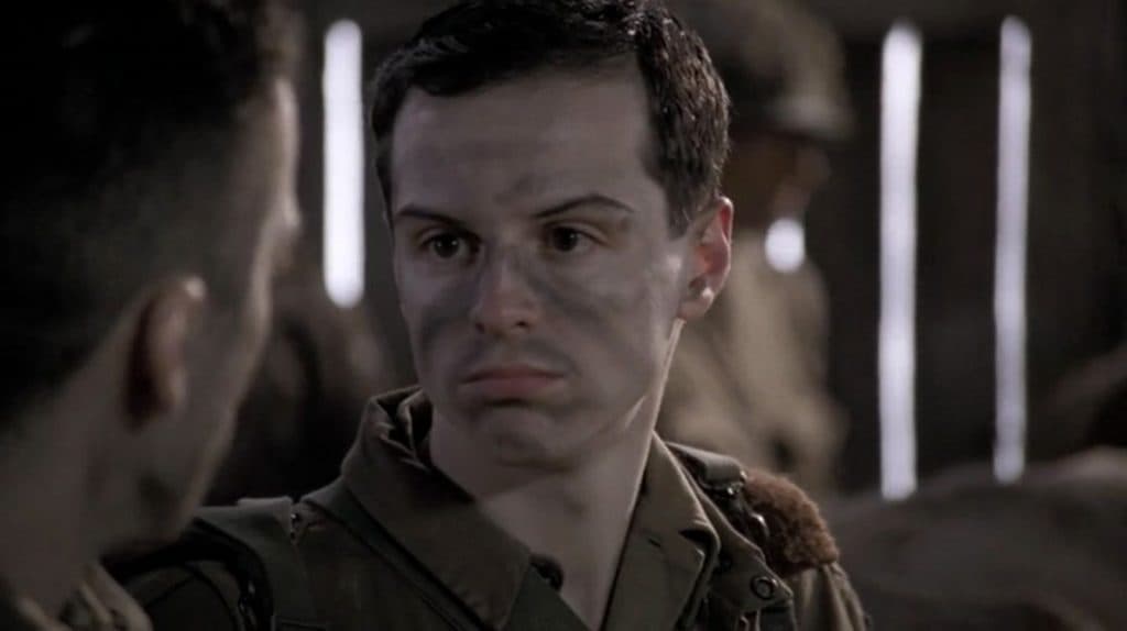 Andrew Scott as John Hall in the Band of Brothers cast