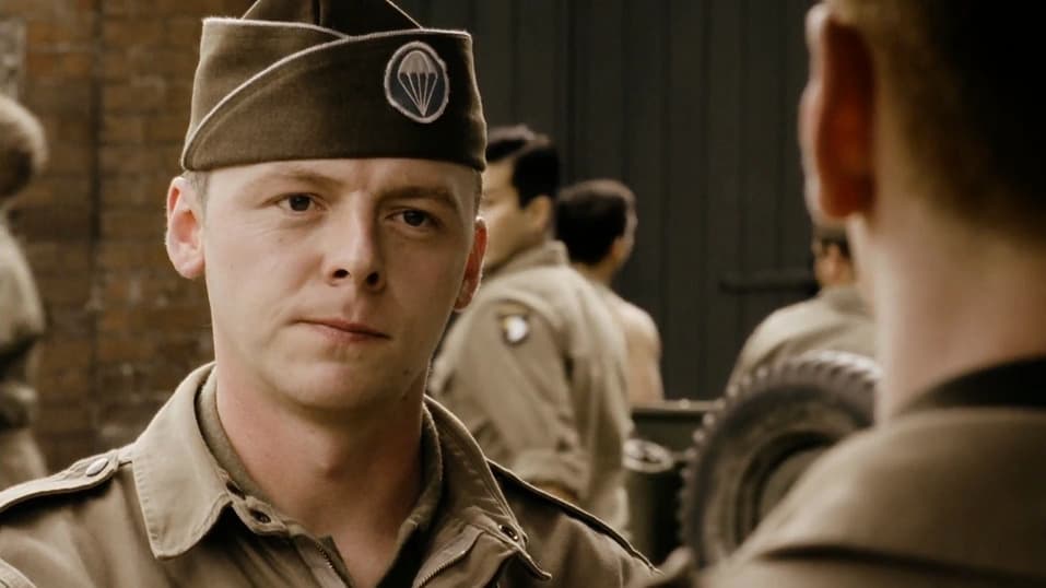 Simon Pegg as William S. Evans in the Band of Brothers cast