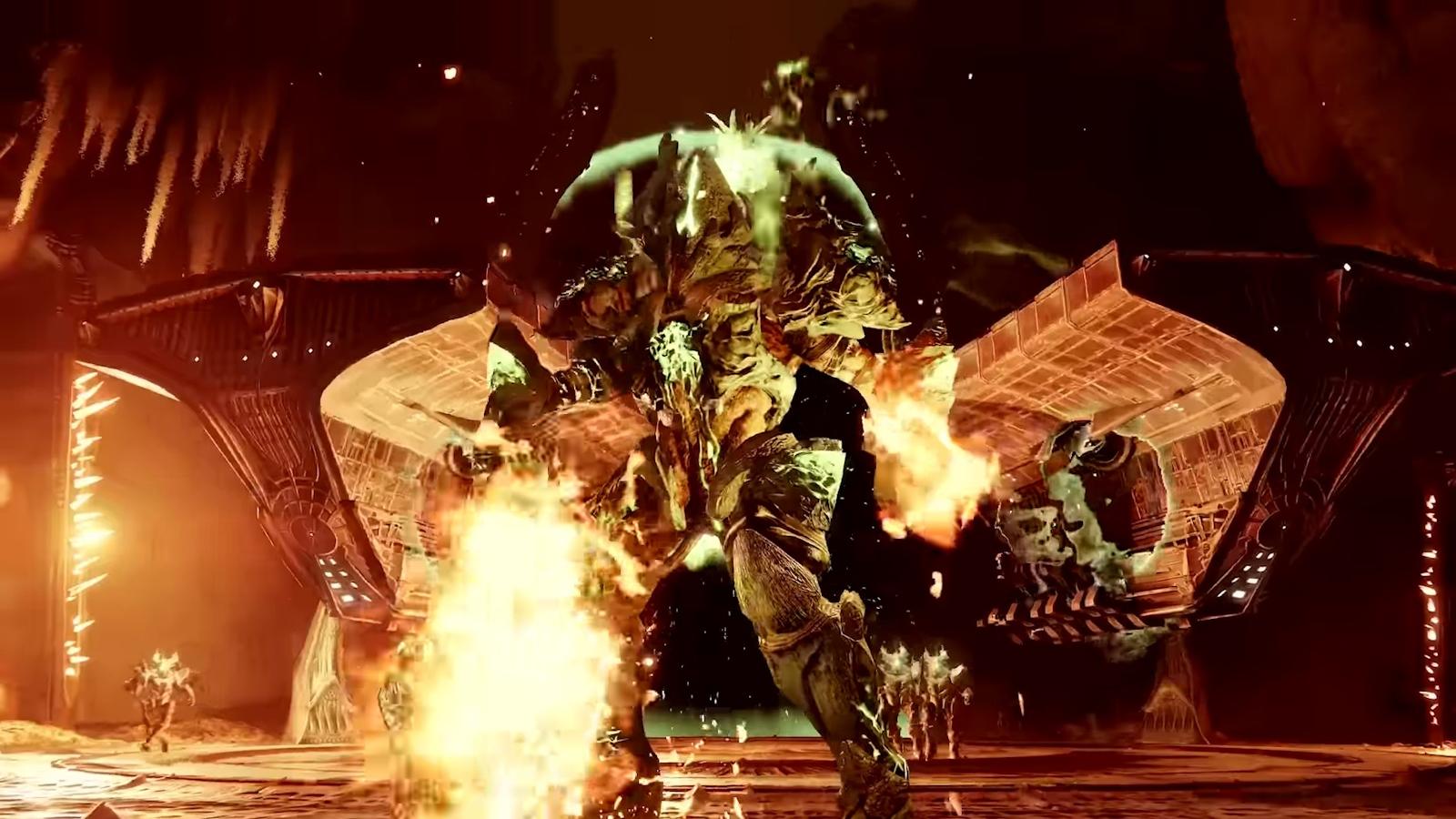 The Hive boss from Season of the Witch trailer in Destiny 2.