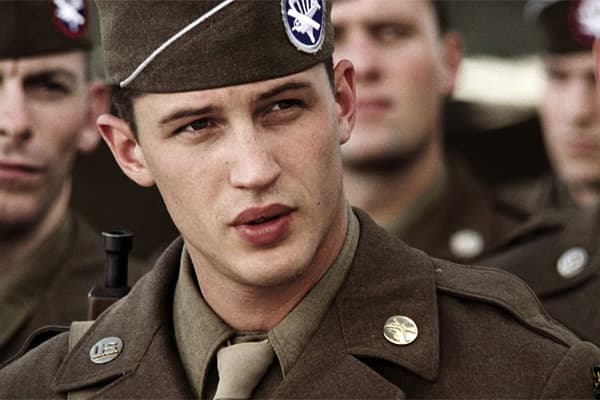 Tom Hardy as John Janovec in the Band of Brothers cast