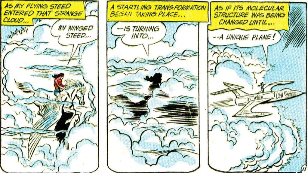 Wonder Woman's pegasus turns into a jet