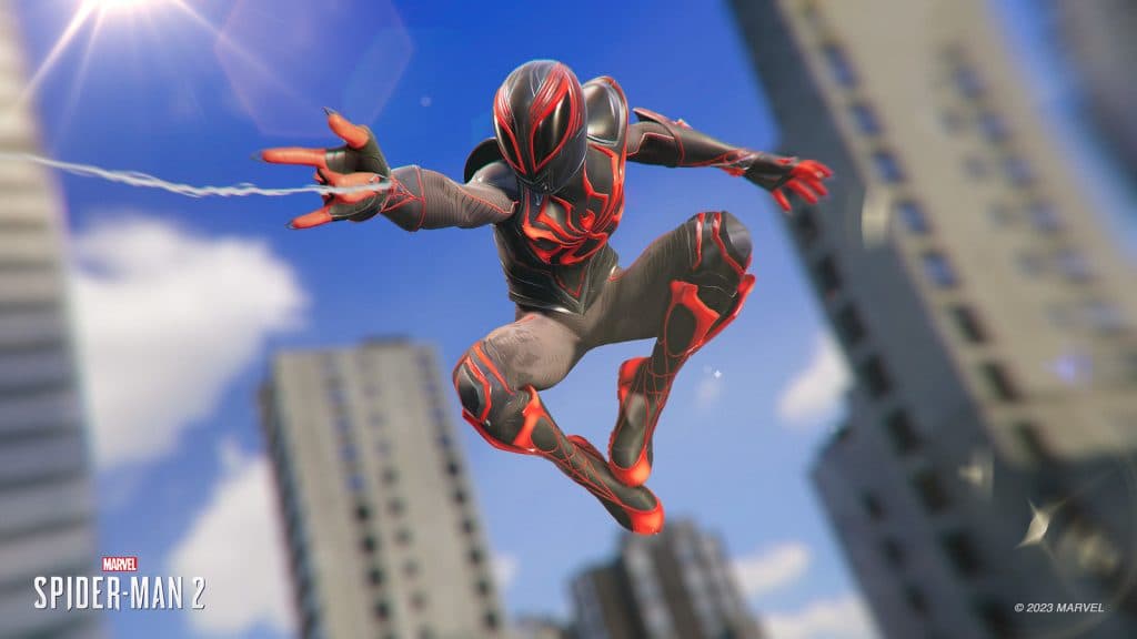 The Tokusatsu suit in Marvel's Spider-Man 2.