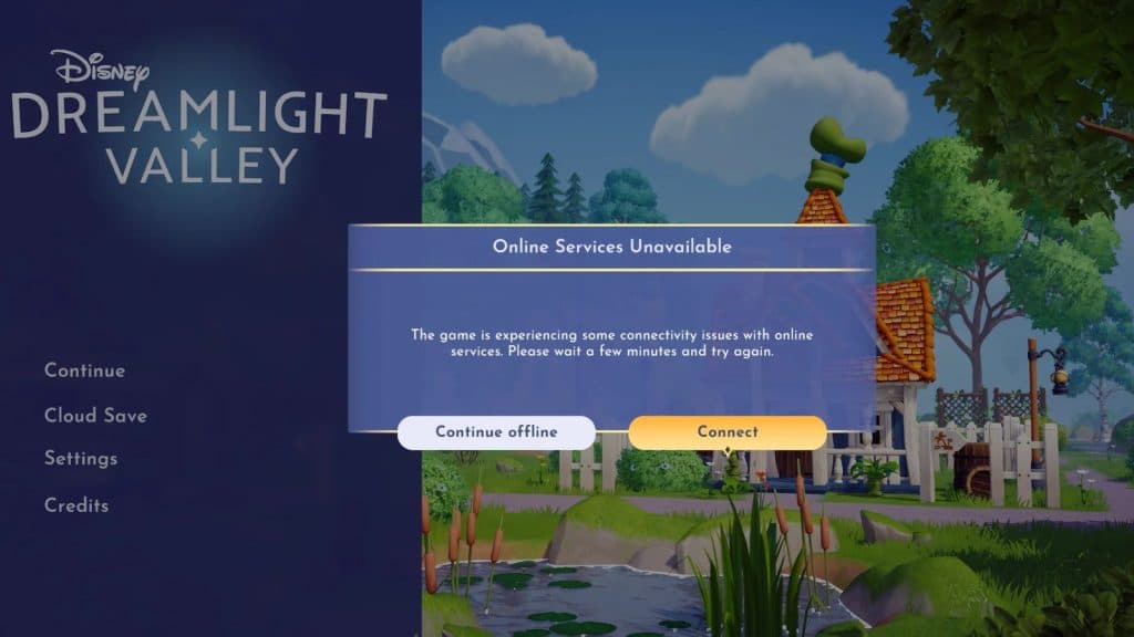 Disney Dreamlight Valley Online Services Unavailable