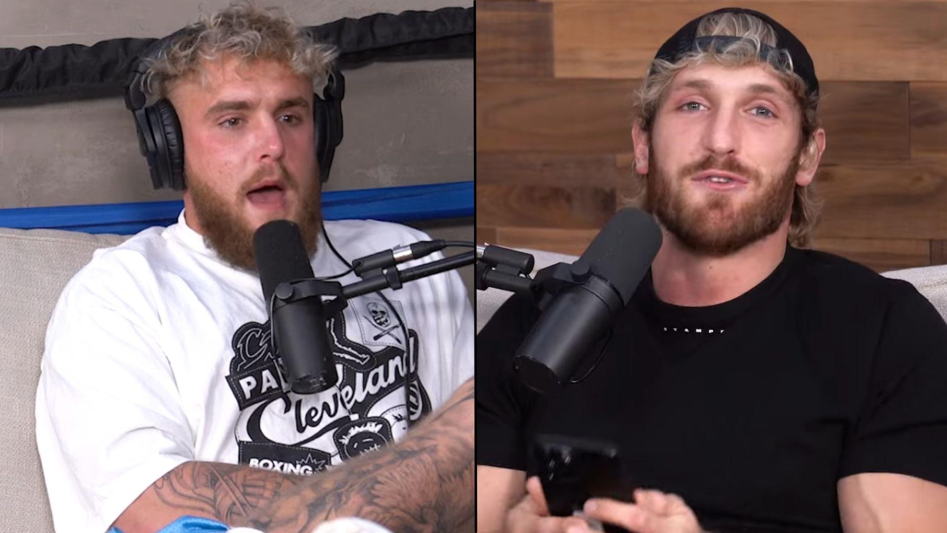 Logan and Jake Paul side by side on episode 394 of ImPaulsive