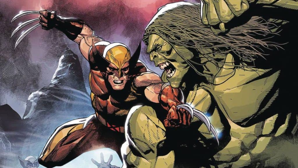 Wolverine faces off against the Hulk