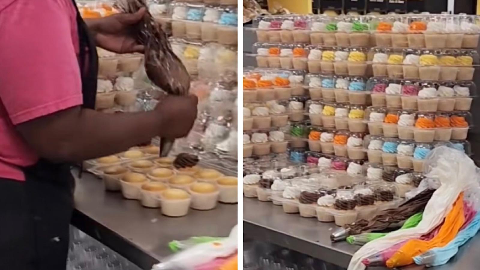 Walmart employee exposed the store for selling frozen cupcakes