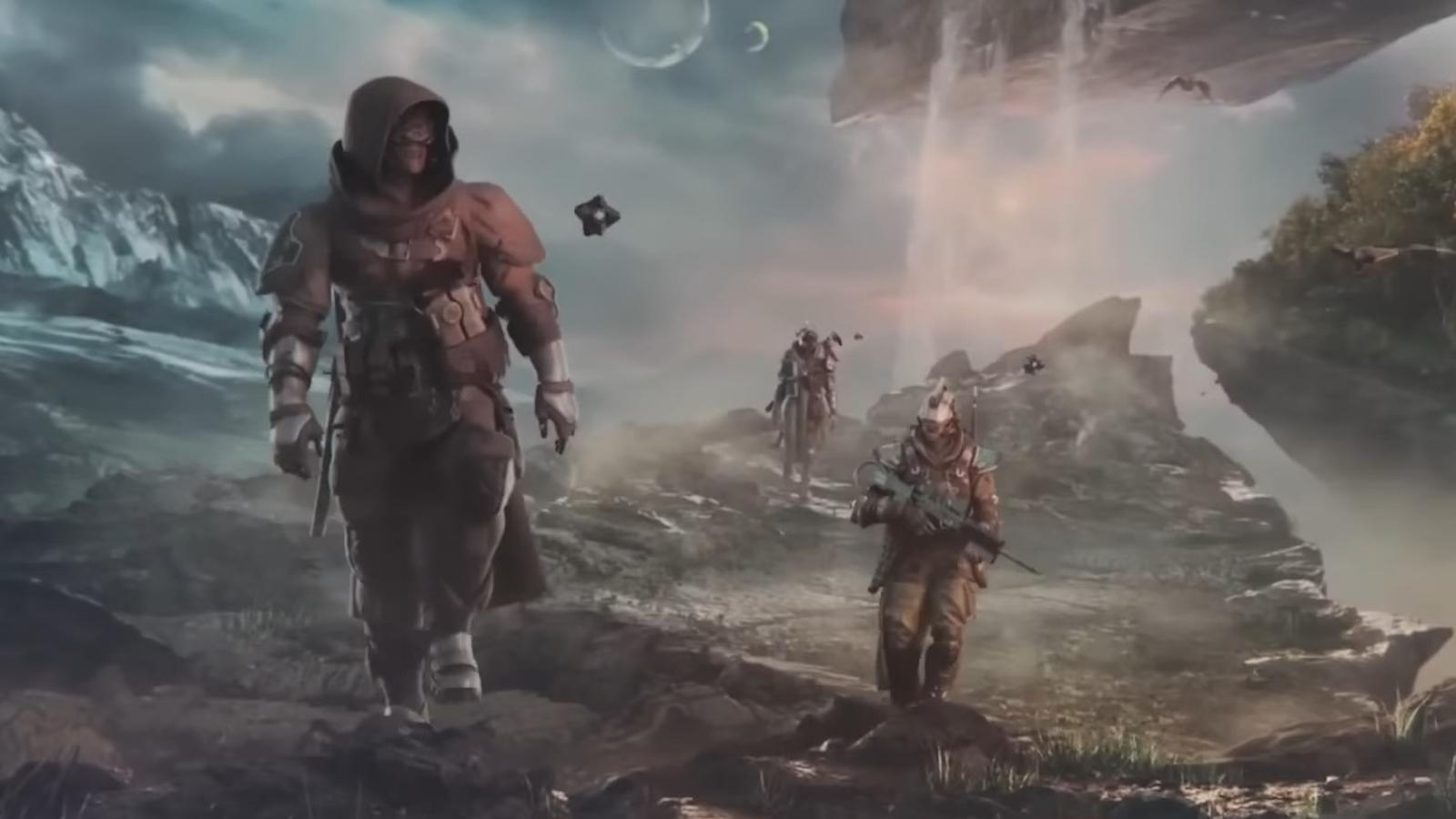 The three classes walking together in Destiny 2's The Final Shape trailer.