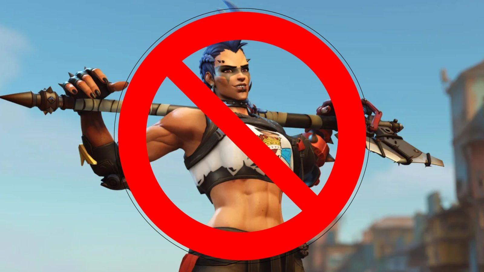 overwatch 2 junker queen with ban symbol