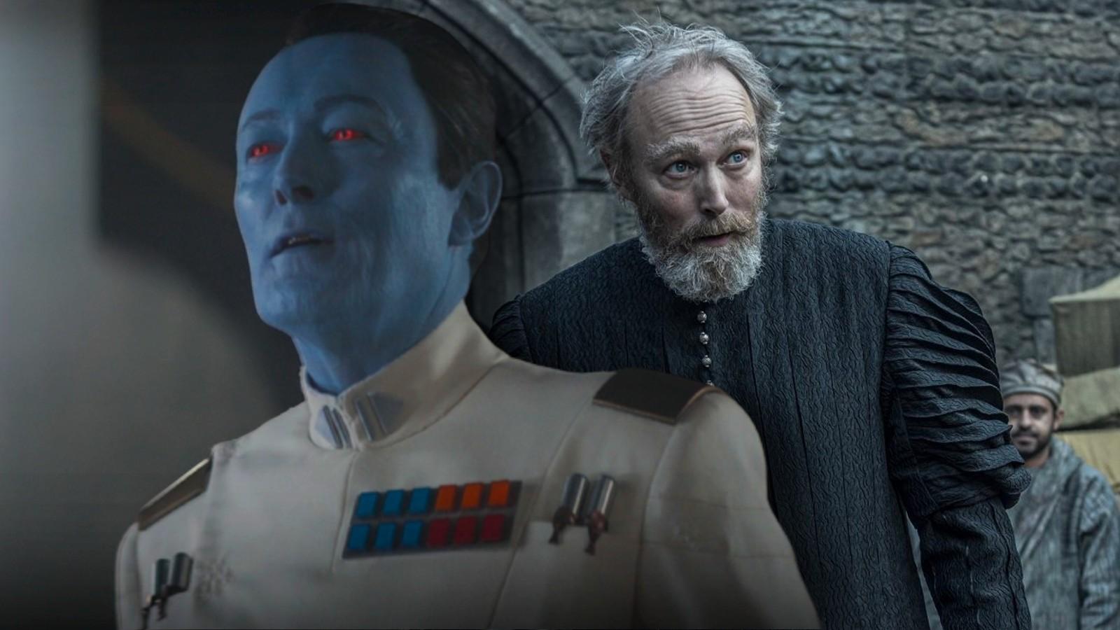 Grand Admiral Thrawn in Ahsoka and Lars Mikkelsen in The Witcher