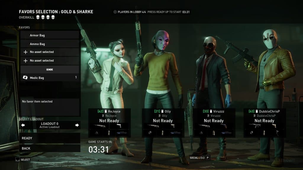 payday 3 review ready screen