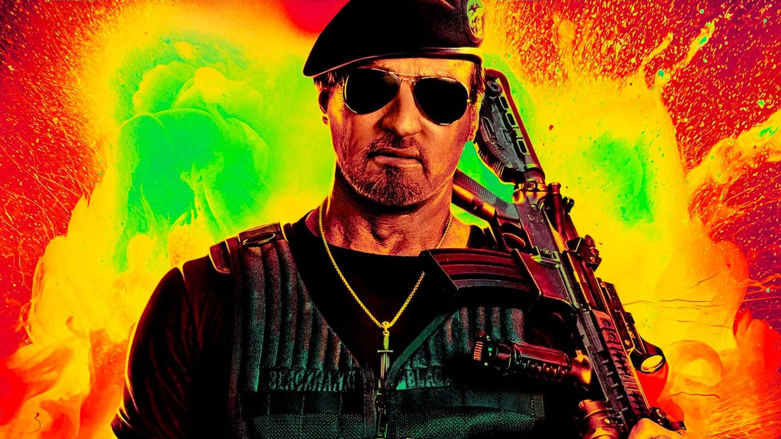 Sylvester Stallone on the poster for The Expendables 4