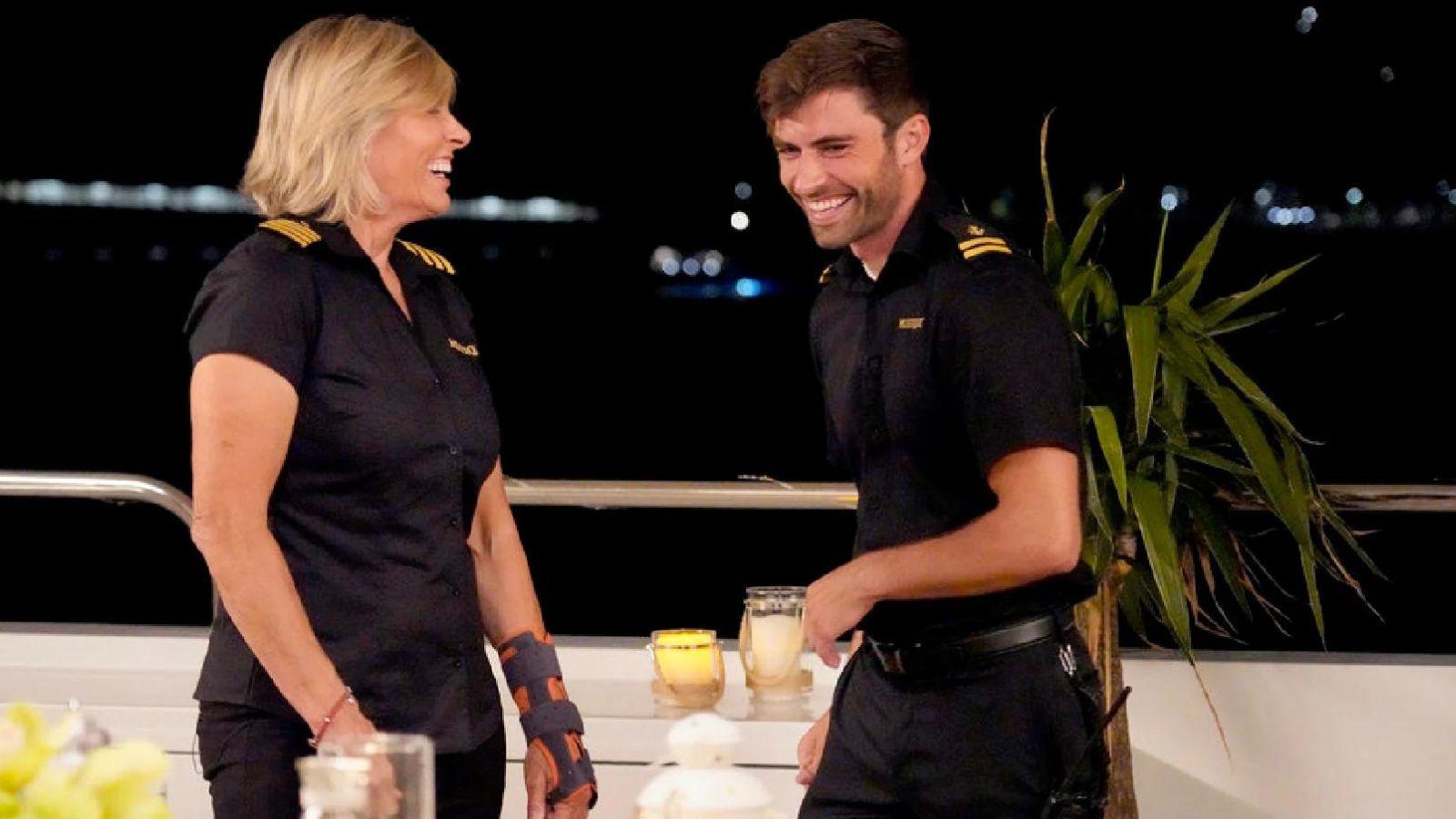 Captain Sandy and Luka from Below Deck Med