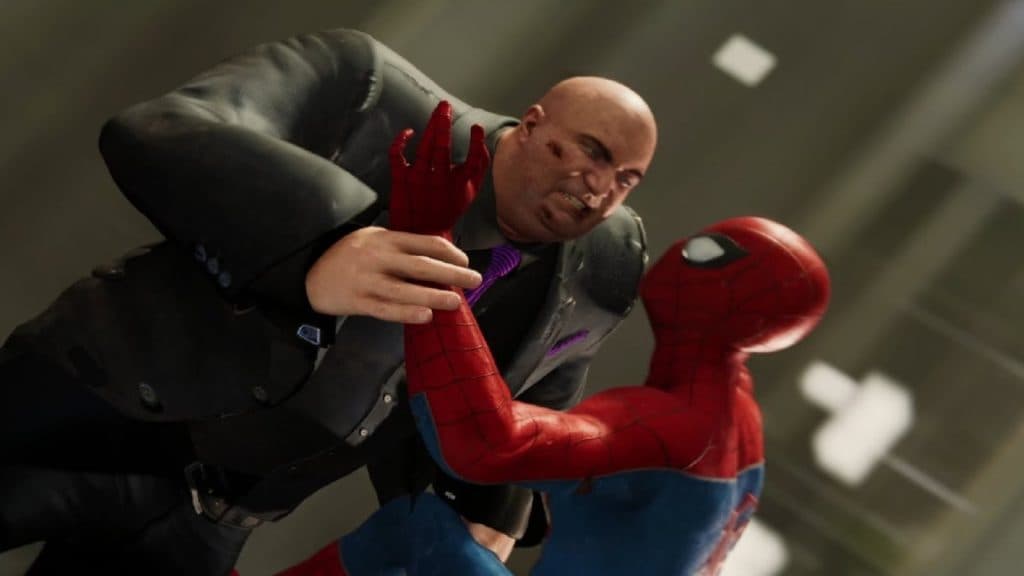 Spider-Man fights the Kingpin