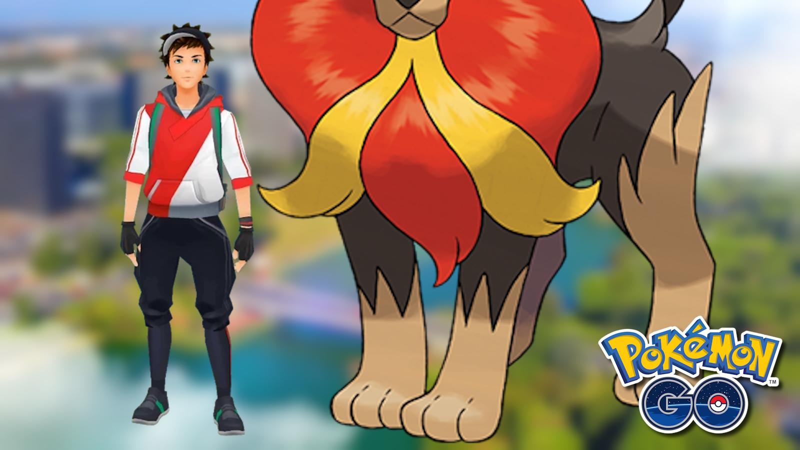 Pokemon Go trainer and Pyroar height scaling comparison.