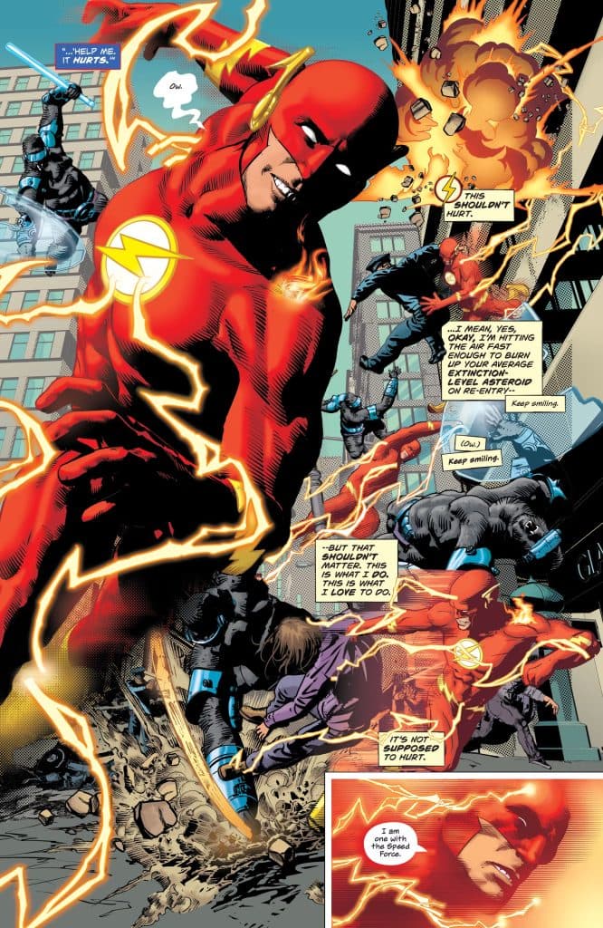 The Flash #1 wally west hurt by speed force