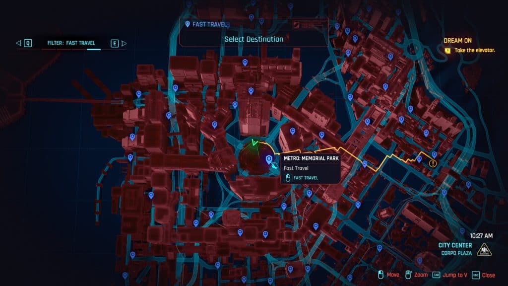 A screenshot from the game Cyberpunk 2077