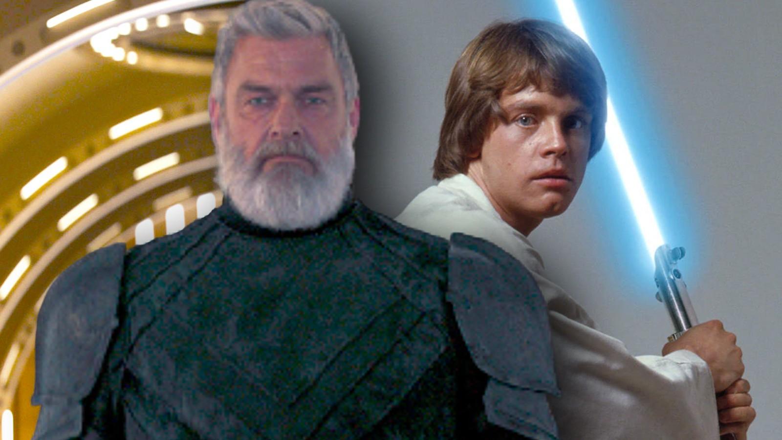 Baylan Skoll in Ahsoka and Luke Skywalker