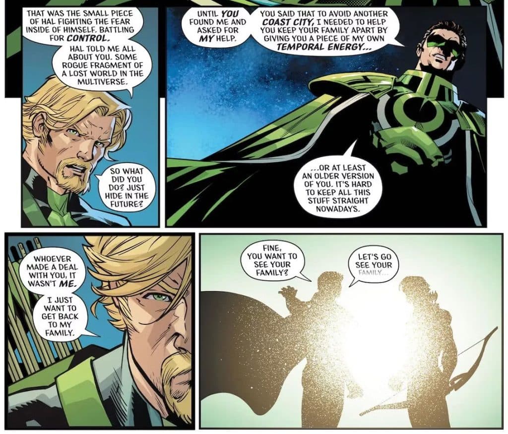 Green Arrow and Parallax from Green Arrow #4