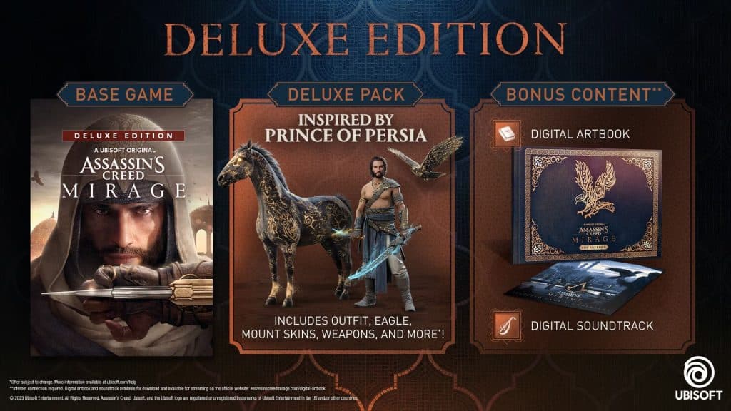 deluxe edition of assassin's creed mirage