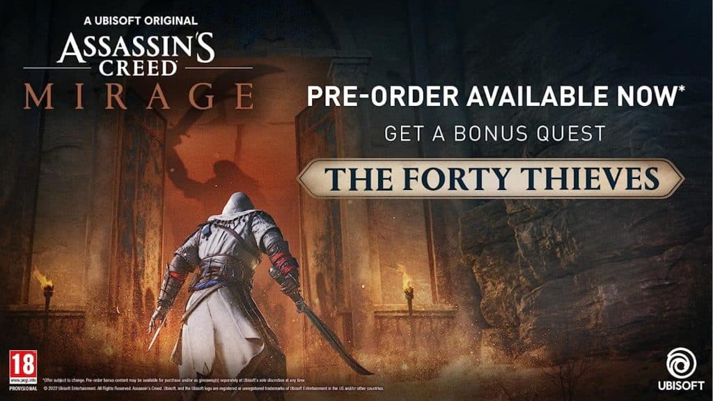 pre-order bonus for assassin's creed mirage