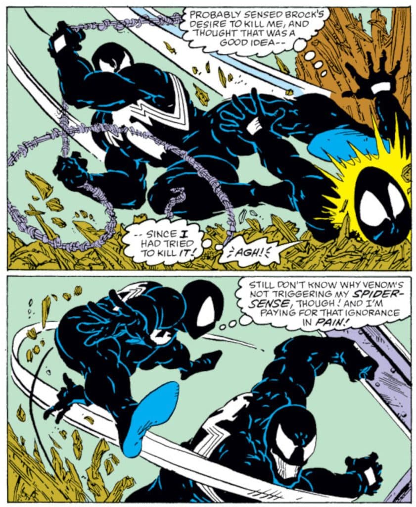 Venom negates Spider-Man's Spider-Sense
