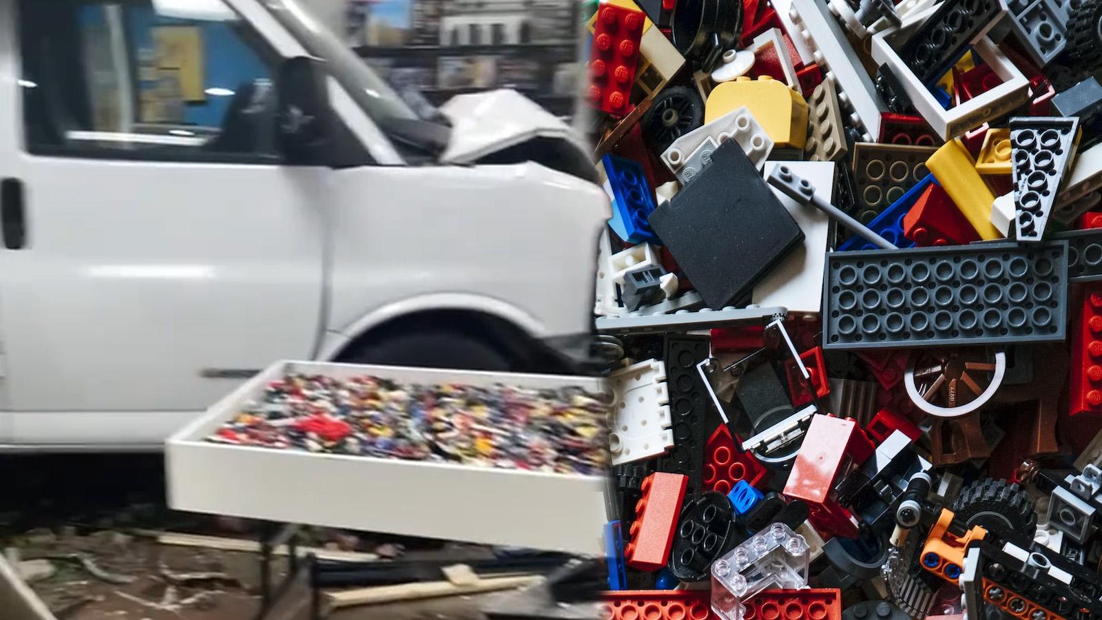 Man on the run after driving cargo van through LEGO store
