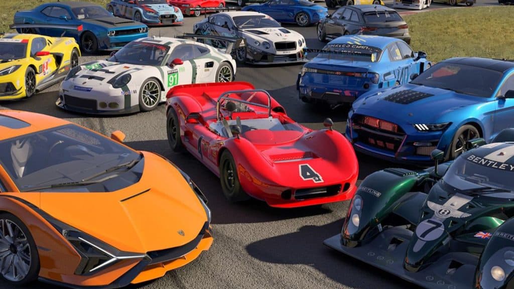 group of cars in forza motorsport
