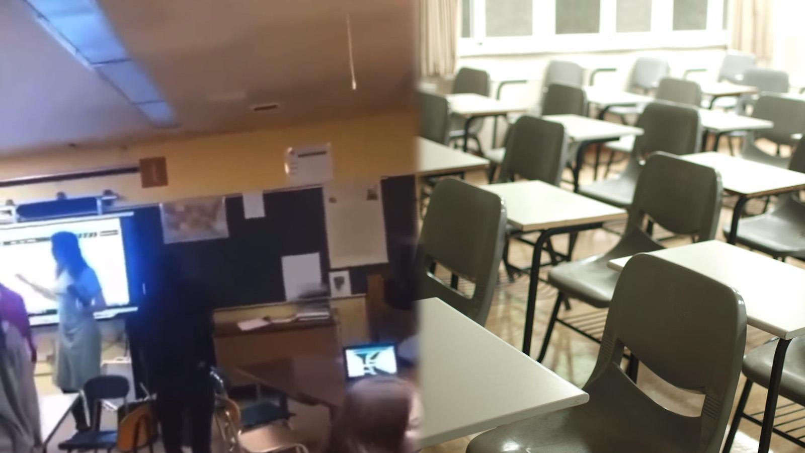 Michigan teacher knocked unconscious after footage shows student throw metal chair