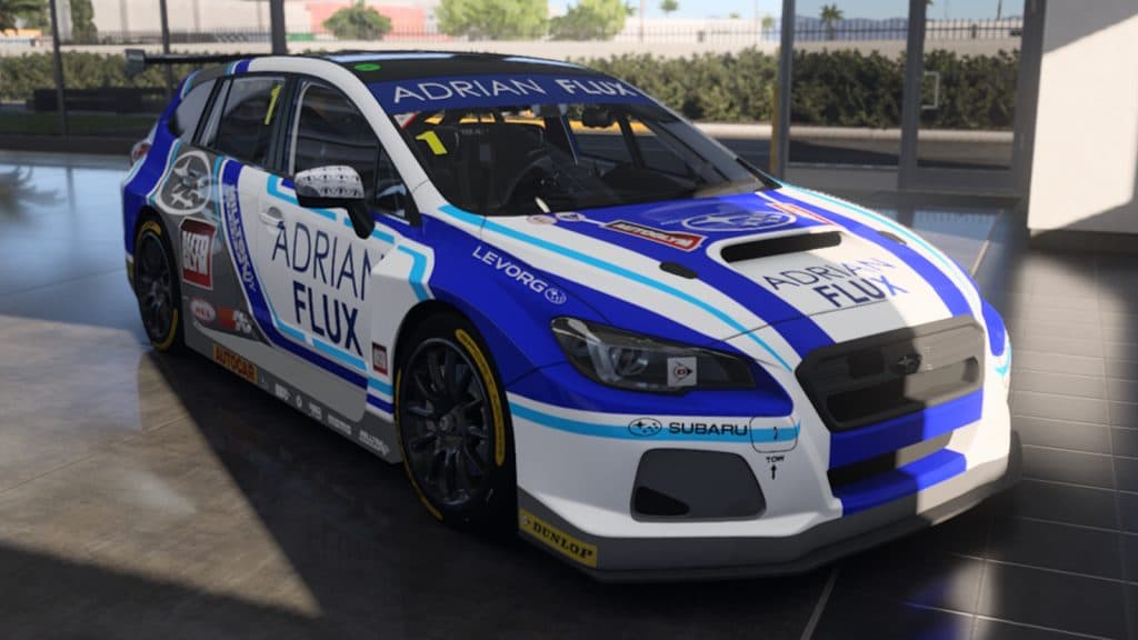 subaru race car in Forza Motorsport