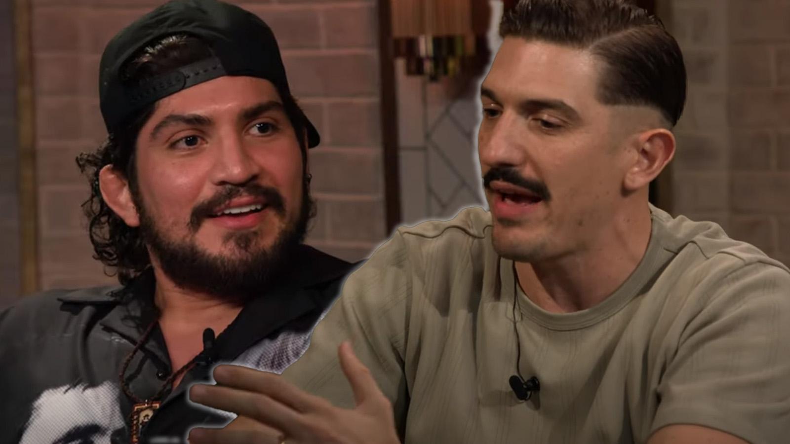 Dillon Danis on the left, Andrew Schulz on the right