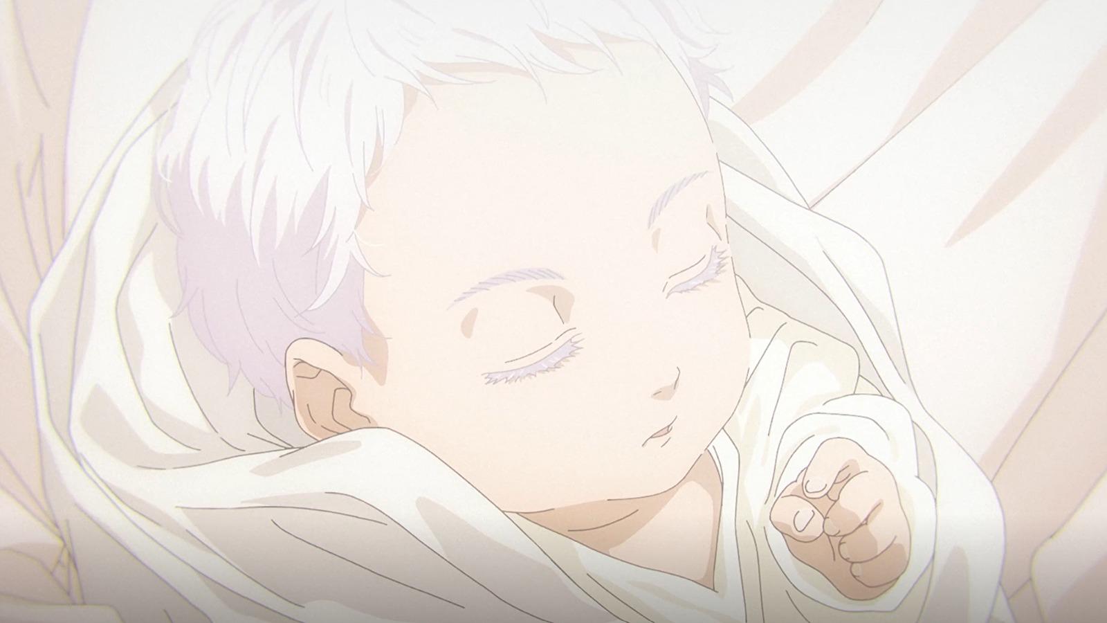 An image of baby Gojo from Jujutsu Kaisen Season 2