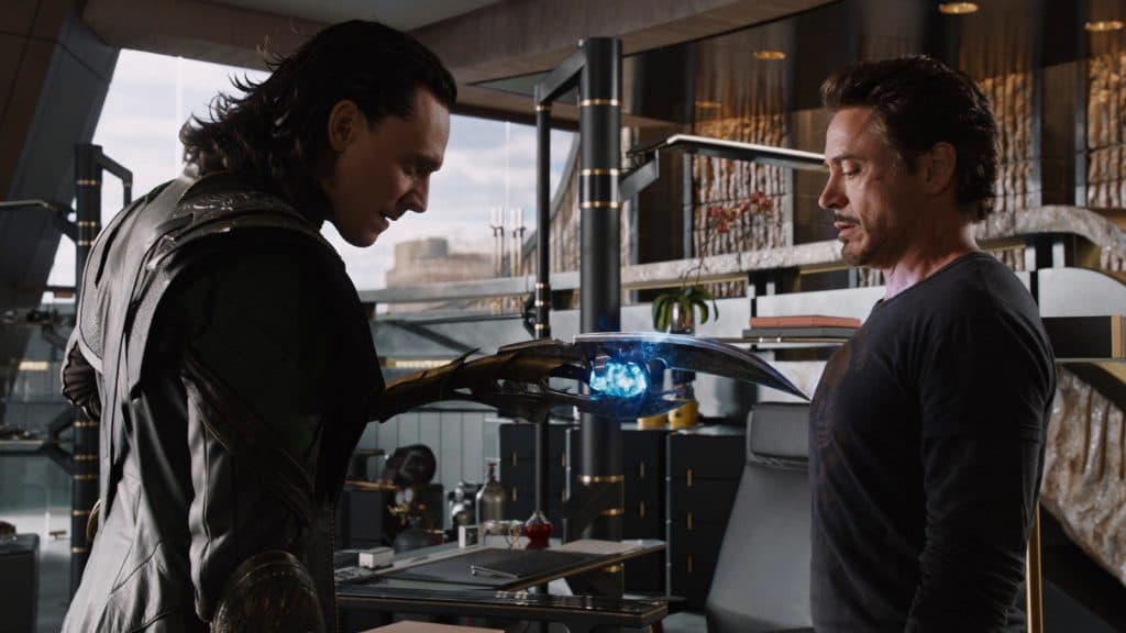 Loki attempts to mind control Iron Man