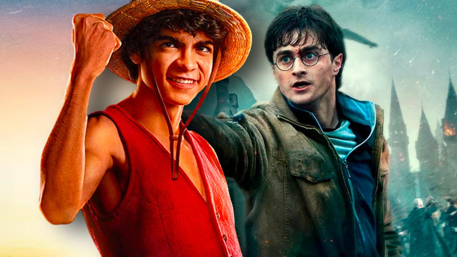 Stills from Netflix's One Piece and Harry Potter