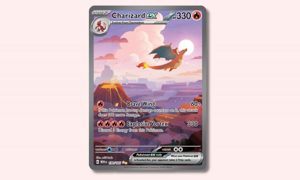 Charizard ex Pokemon card.