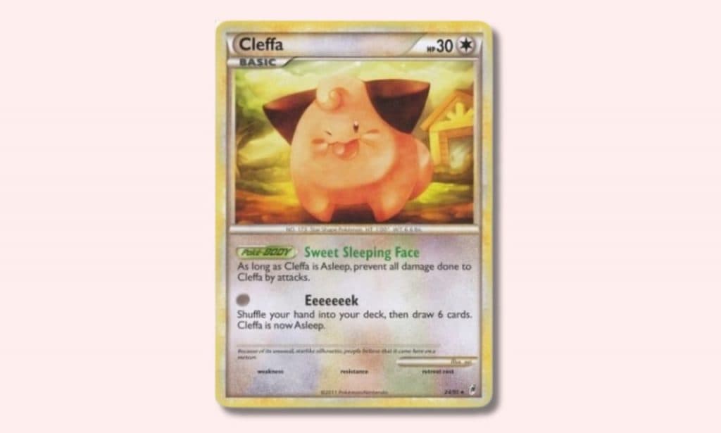 Cleffa Pokemon card.